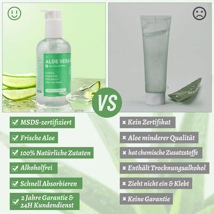Aloe Vera Gel 100% Rein 280ml Creme für Gesicht tattoo creme