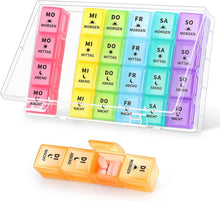 Tablettenbox 7 Tage mit großen Fächern, BPA-frei & FDA-zertifiziert