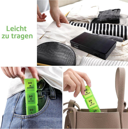 Tablettenbox 7 Tage Medikamentenbox BPA-frei große Fächer
