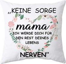 Mama-Geschenk: Weißer Kissenbezug 45x45cm für Muttertag & Weihnachten