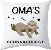 Oma Geschenk Kissenbezug Faultier Cartoon 45x45cm
