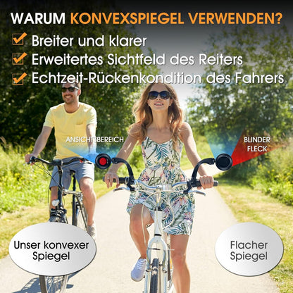 Fahrrad Rückspiegel HD 360 Grad Universal Lenkerspiegel für E-Bike MTB 1 Stück