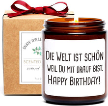 Happy Birthday Kerze Sandelholz Duftkerze 200g