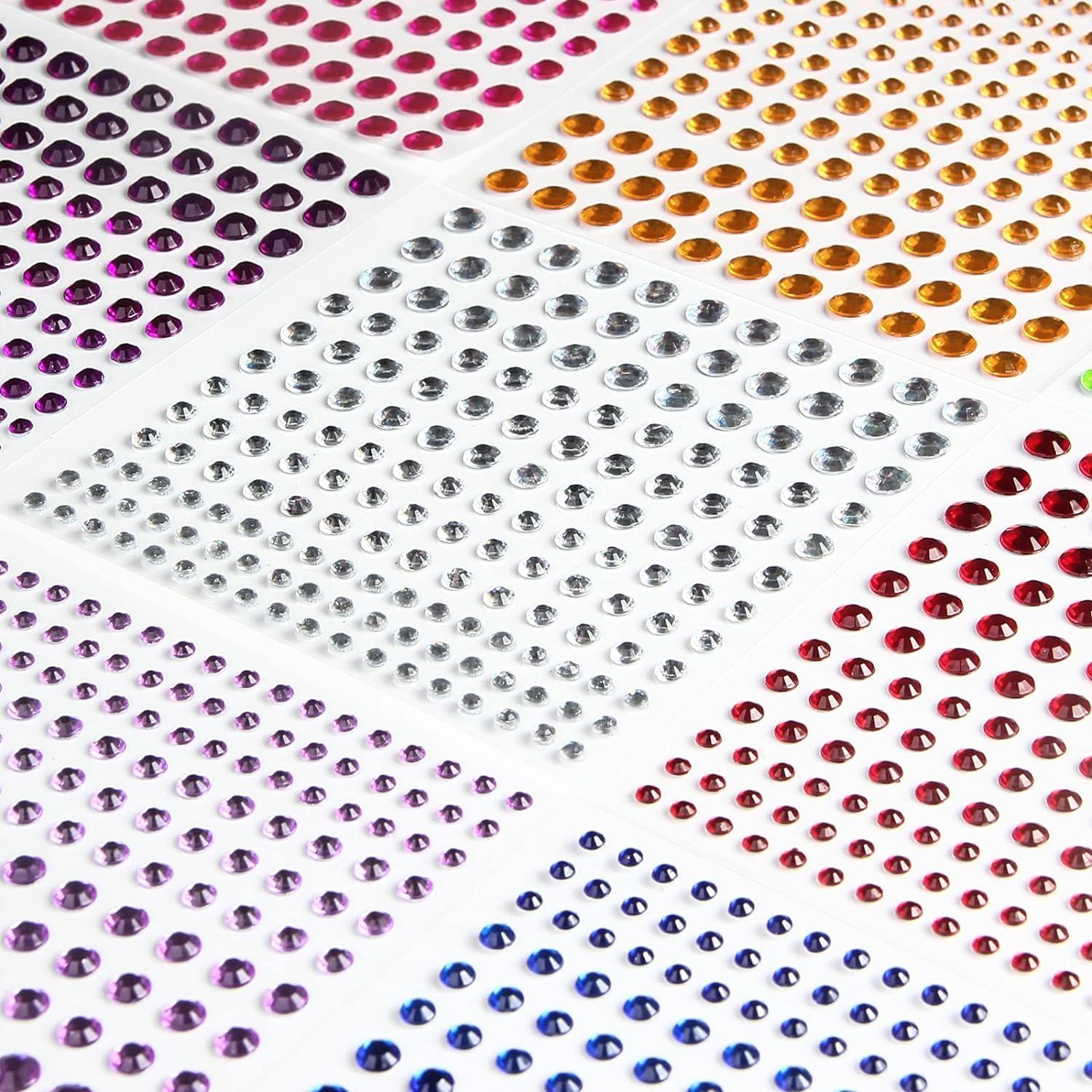 Glitzersteine Selbstklebend Strasssteine Basteln 14 Farben