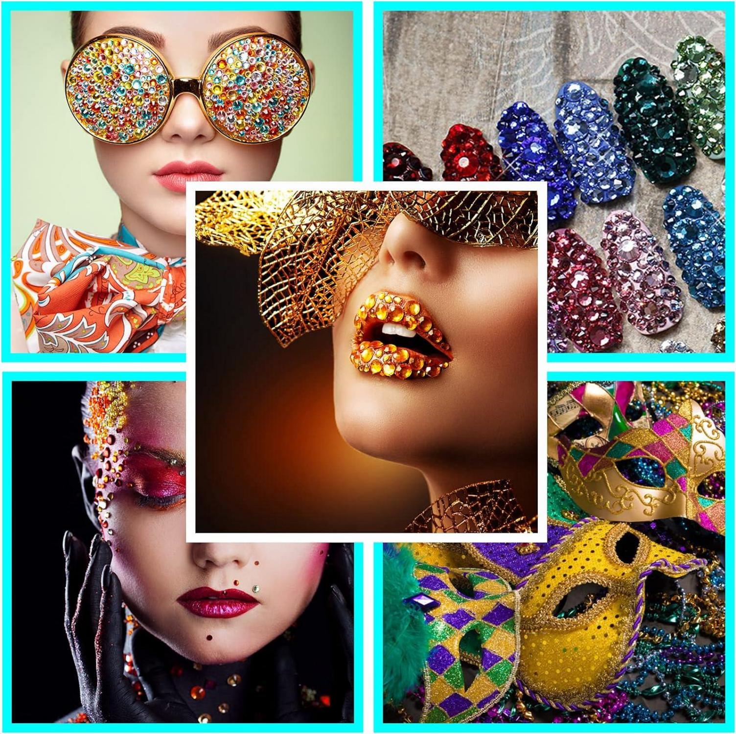 Glitzersteine Selbstklebend Strasssteine Basteln Diamanten 14 Farben