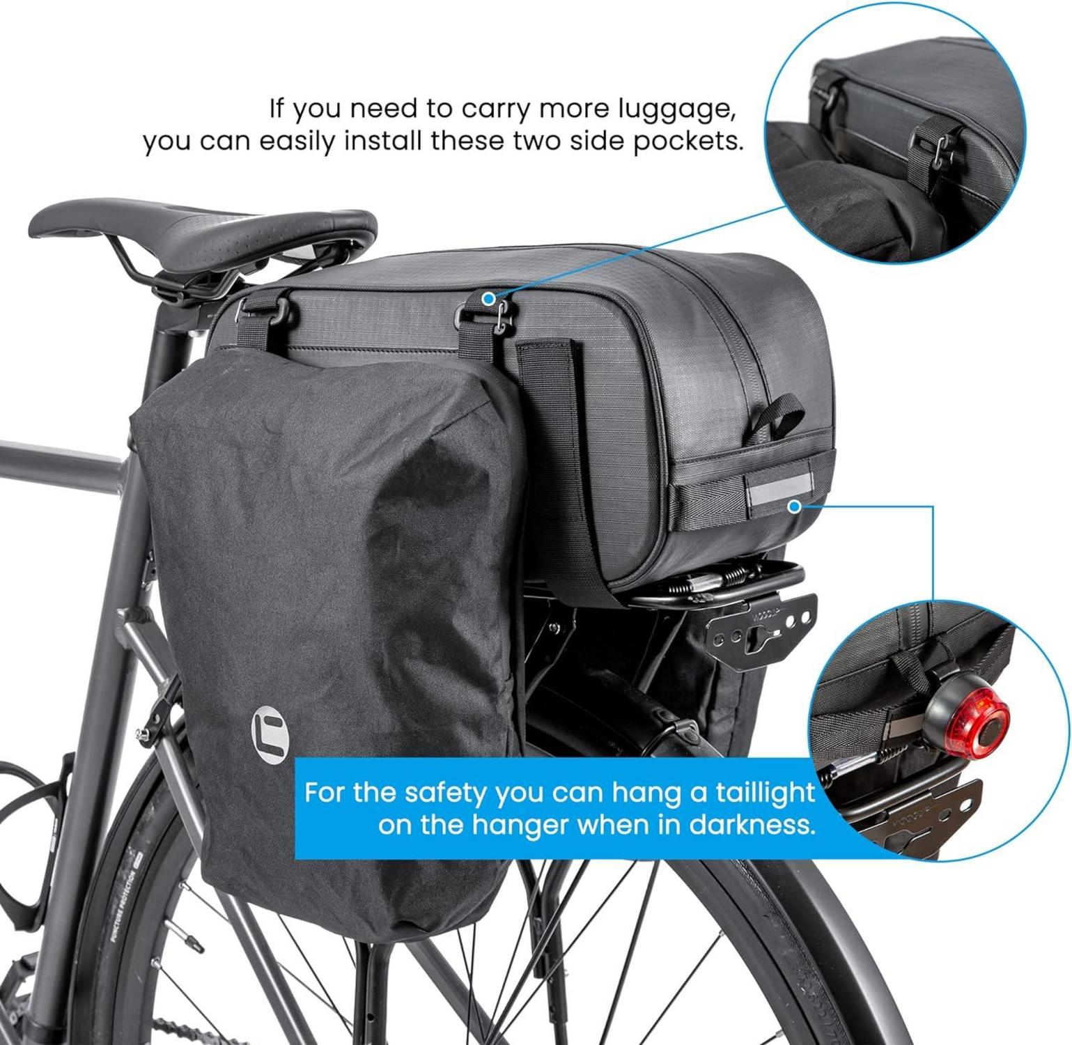 Fahrrad Gepäckträgertasche 26 L wasserdicht multifunktional 3 in 1