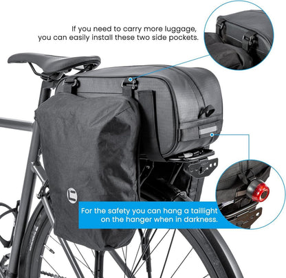 Fahrrad Gepäckträgertasche 26 L wasserdicht multifunktional 3 in 1