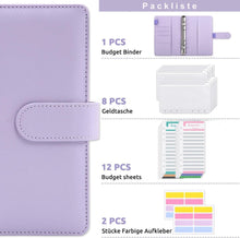 KONVINIT Budget Binder A6 Geldumschläge Etiketten Kalender