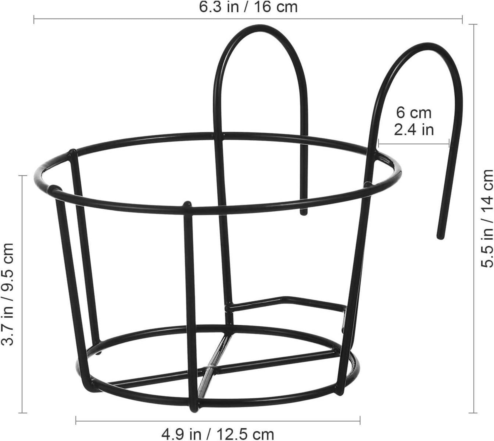 Hängende Blumentopf Halterung Eisen Schwarz - Balkon Garten