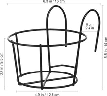 Hängende Blumentopf Halterung Eisen Schwarz - Balkon Garten