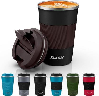 Tlater Kaffeebecher to go 380ml Thermobecher Isolierbecher Vakuum