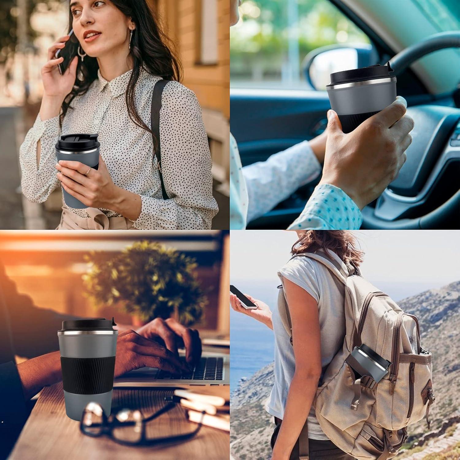 Kaffeebecher to go 380ml Thermobecher Isolierbecher Auslaufsicher
