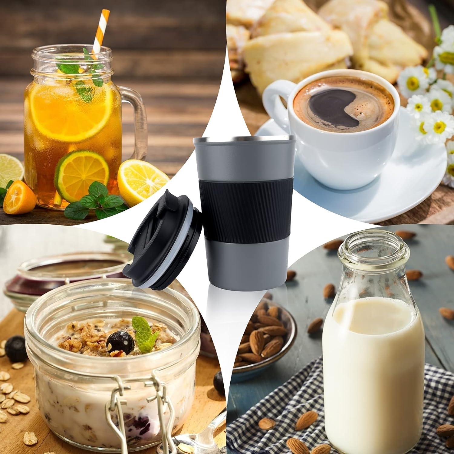 380ml Thermobecher to go aus Edelstahl mit Auslaufsicher Deckel