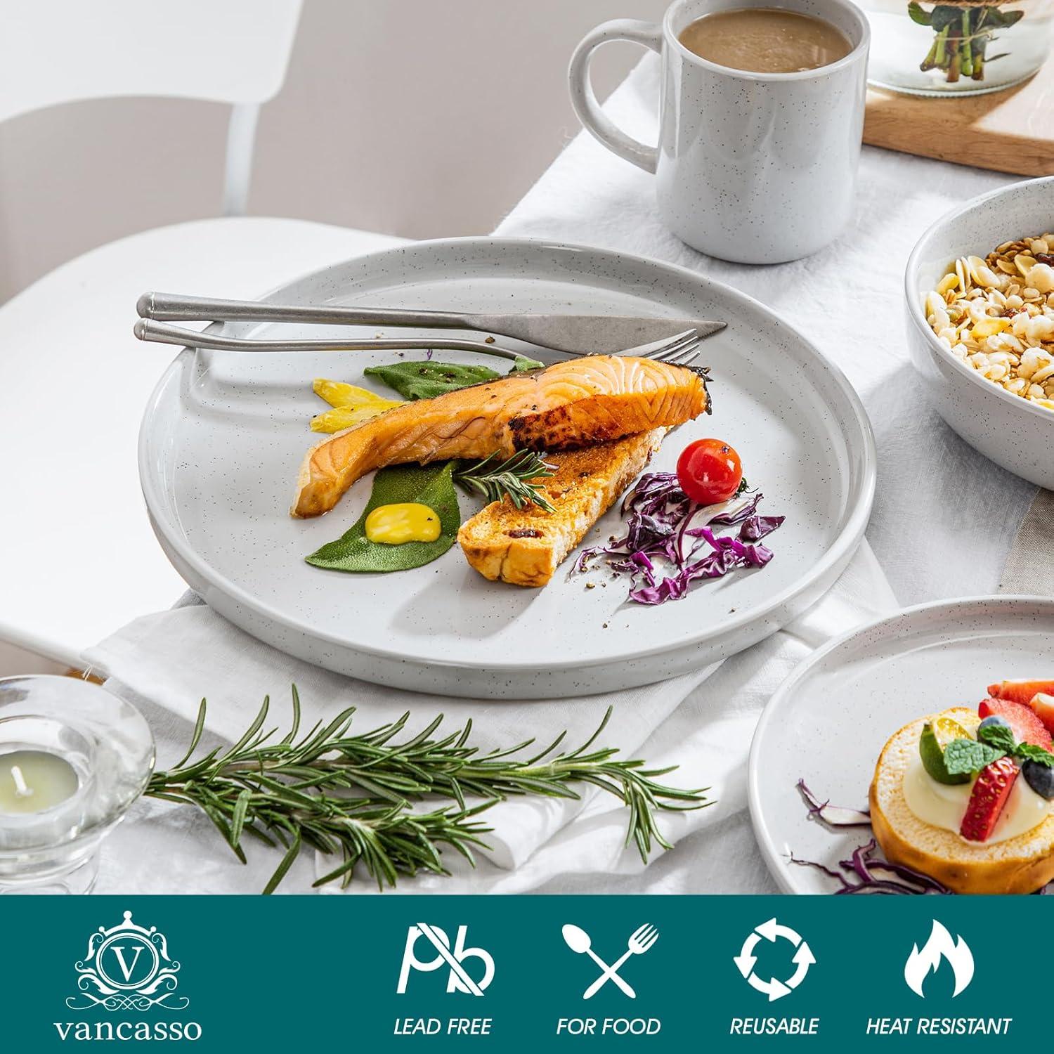 32-teiliges Steingut Tafelservice mit skandinavischem