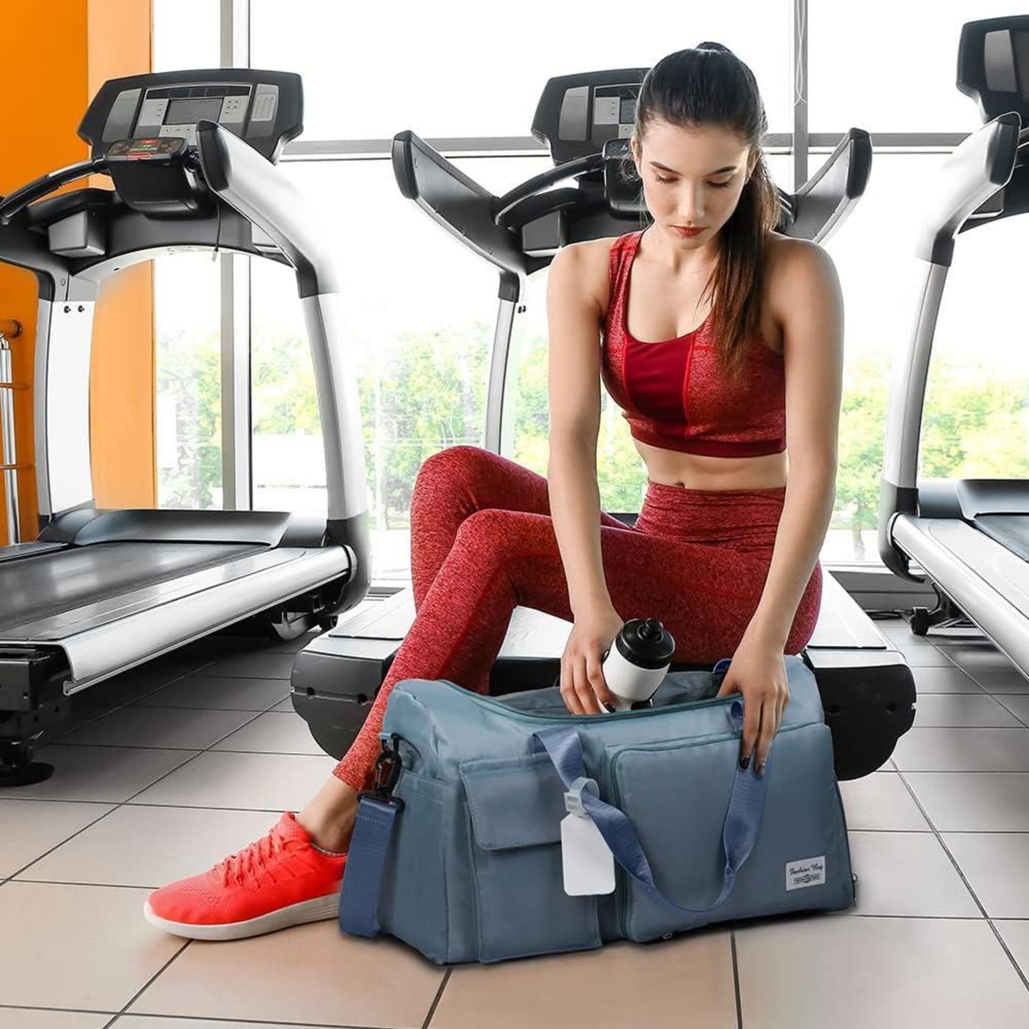 35L Faltbare Reisetasche Große Weekender Blau Wasserdicht - mit Gepäckanhänger