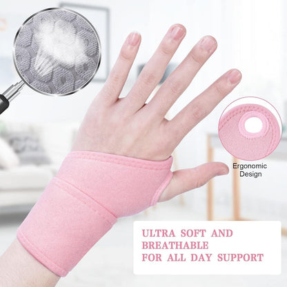 Sport Handgelenkbandage 2er-Set Klettverschluss Atmungsaktiv Herren Damen