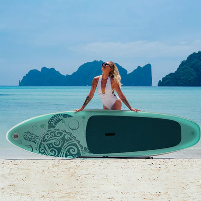Aufblasbares Paddle Board Stand Up Paddleboard SUP Zubehör Set Grün