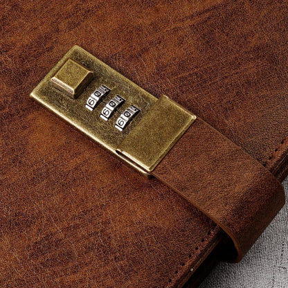 Tagebuch mit Schloss – A5 Journal mit Stift & Geschenkbox in Lederoptik