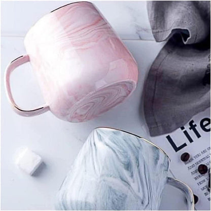 Marmor Kaffeetasse Keramiktasse 320ml Kakaobecher Grau