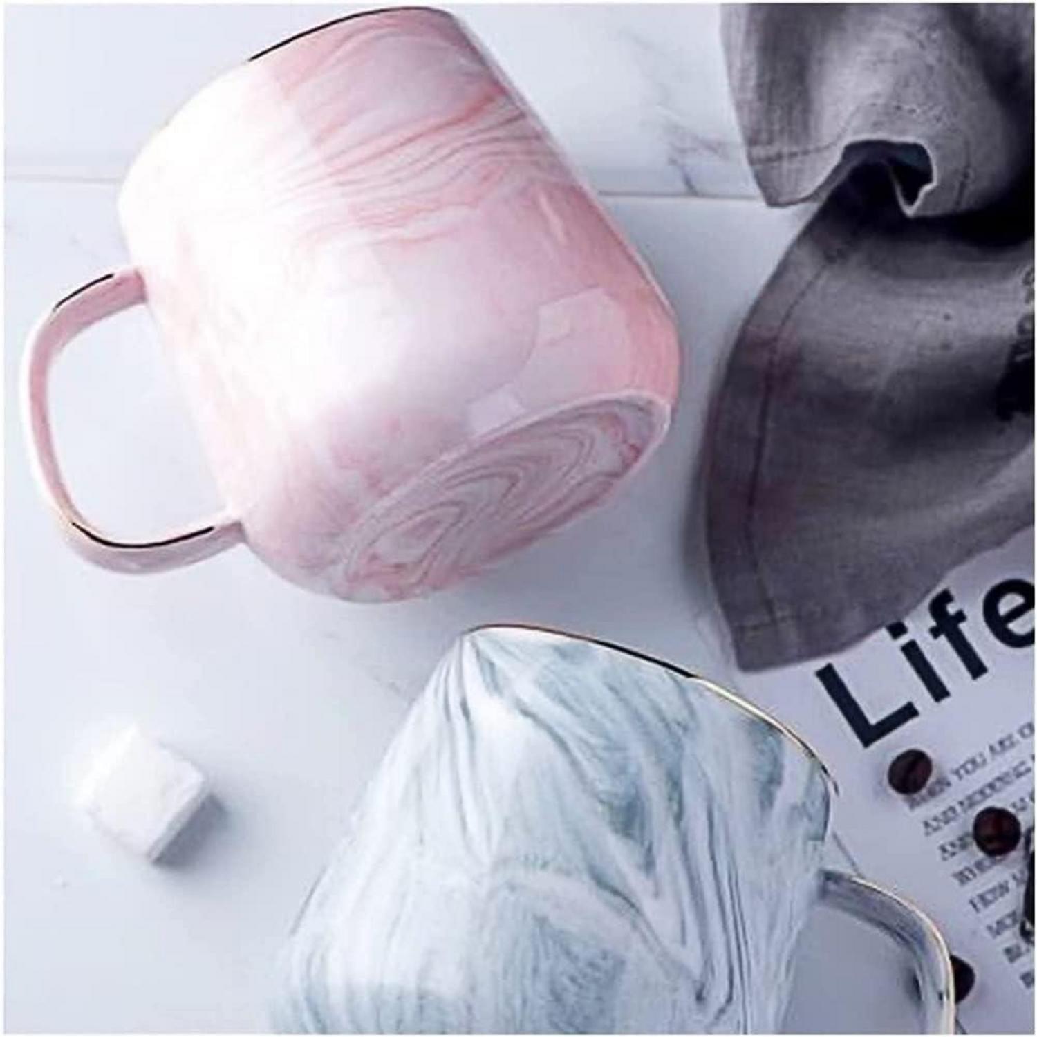 Marmor Kaffeetasse Keramikbecher Teetasse 320ml Geschenk Schwarz