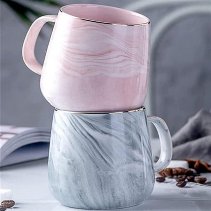 Marmoroptik Porzellan Kaffeetasse 320ml Geschenk Geburtstag