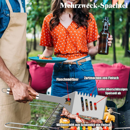 XXL Grillbesteck Grillzubehör Set 30 Teilig Camping Zubehör