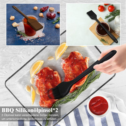 XXL Grillbesteck Grillzubehör Set 30 Teilig Camping Zubehör