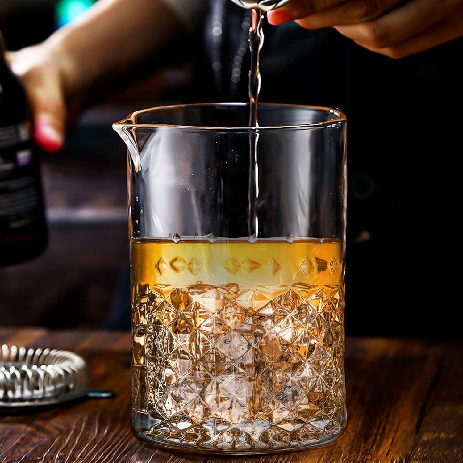 Cocktail Mixing Glass 2er Set 750 ml Crystal Martini Rührglas