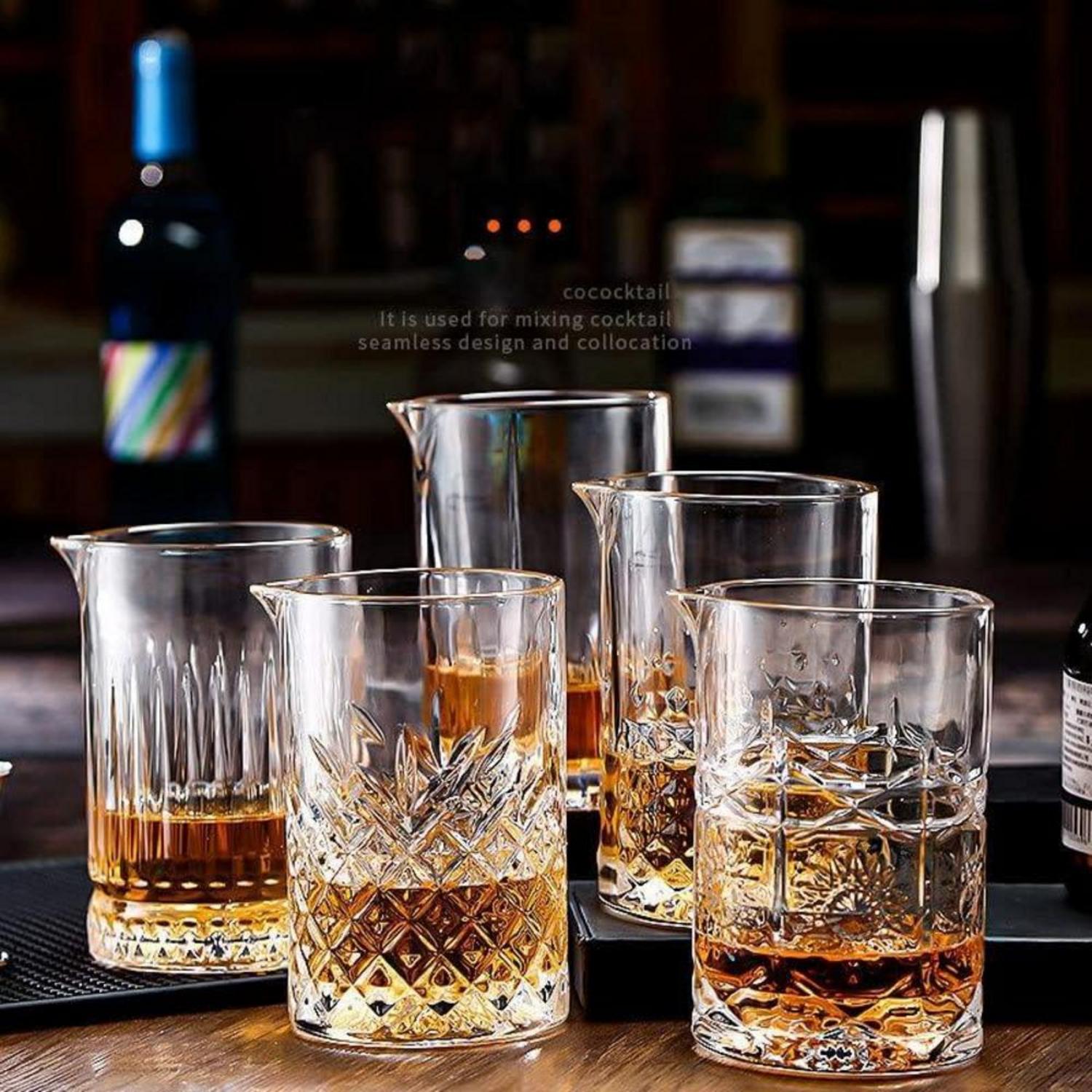 2er Set Martini Rührglas 750ml Crystal Cocktail Mixing Glass