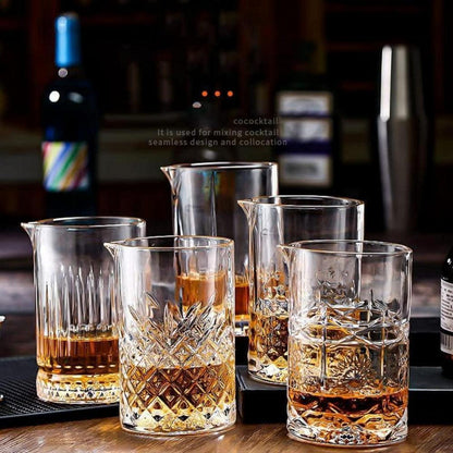 2er Set Martini Rührglas 750ml Crystal Cocktail Mixing Glass