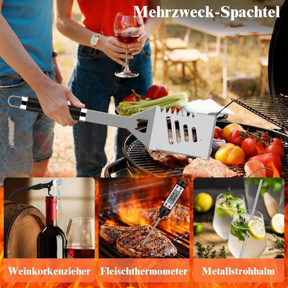 26 Teiliges Grillbesteckset Geschenk für Männer Grillzubehör