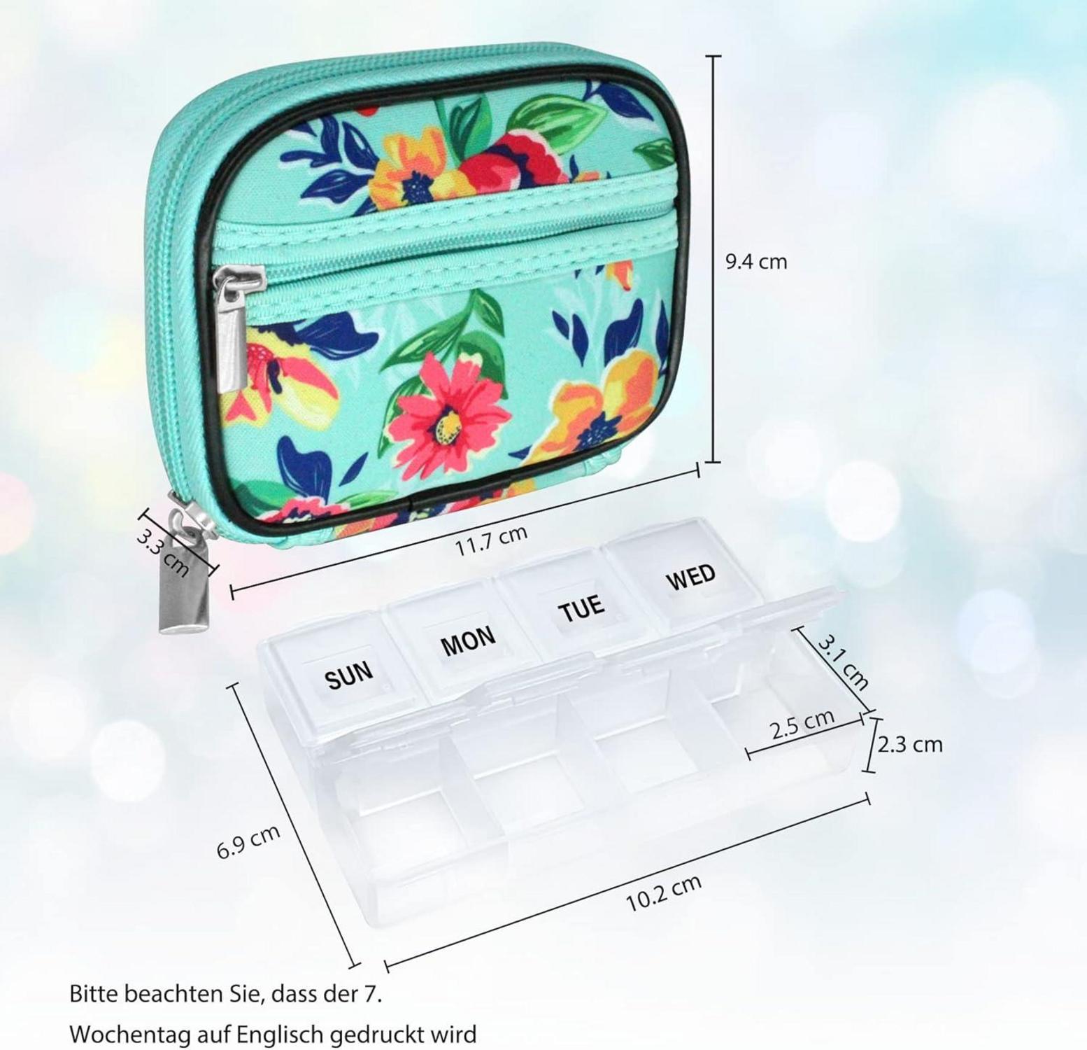 Serfeymi Tablettenbox 7 Tage Pillendose klein BPA-frei