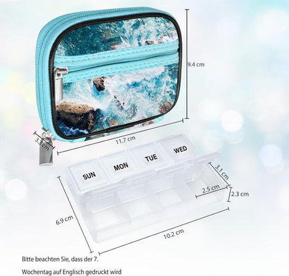 Serfeymi Tablettenbox 7 Tage klein Medikamentenbox Pillenbox