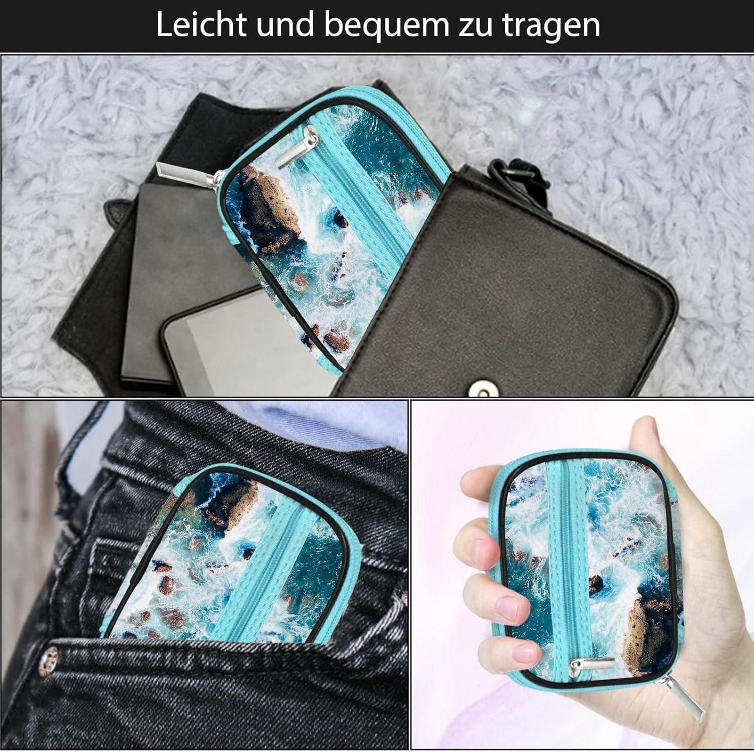 Tablettenbox 7 Tage Klein Medikamentenbox Pillenbox mit Reißverschluss