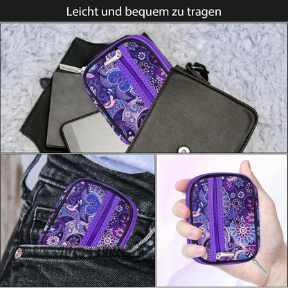 Tablettenbox 7 Tage Pillendose Reißverschluss Stofftasche, Klein