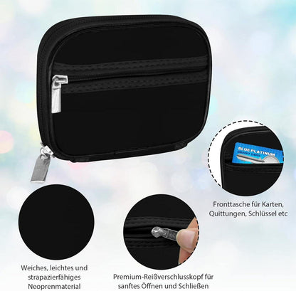 Tablettenbox 7 Tage Reißverschluss Stofftasche Medikamentenbox Schwarz