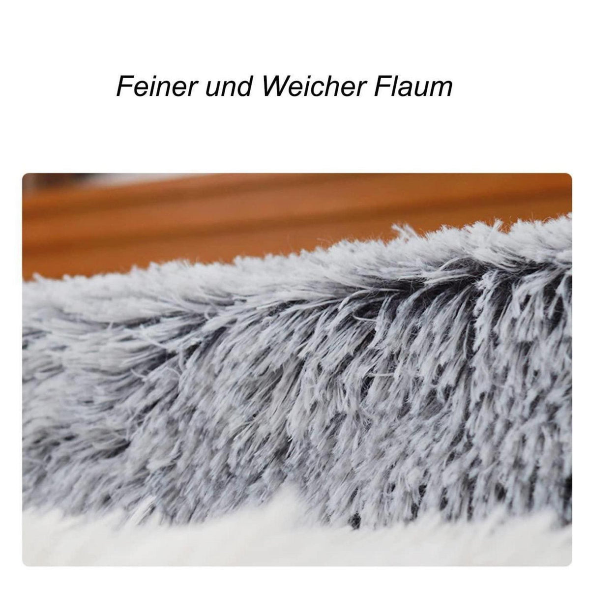 Flauschiges Hundebett mit Memory Foam – 120x80cm Braun