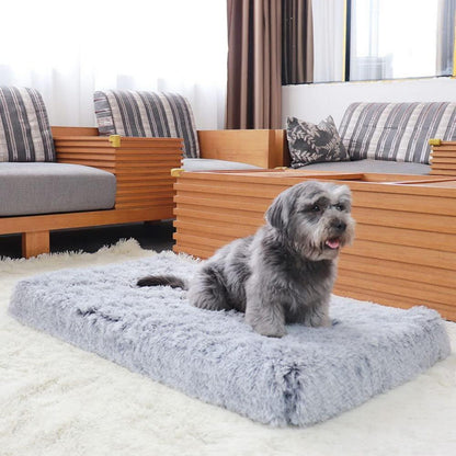 Flauschiges Hundebett mit Memory Foam – 120x80cm Kaffee