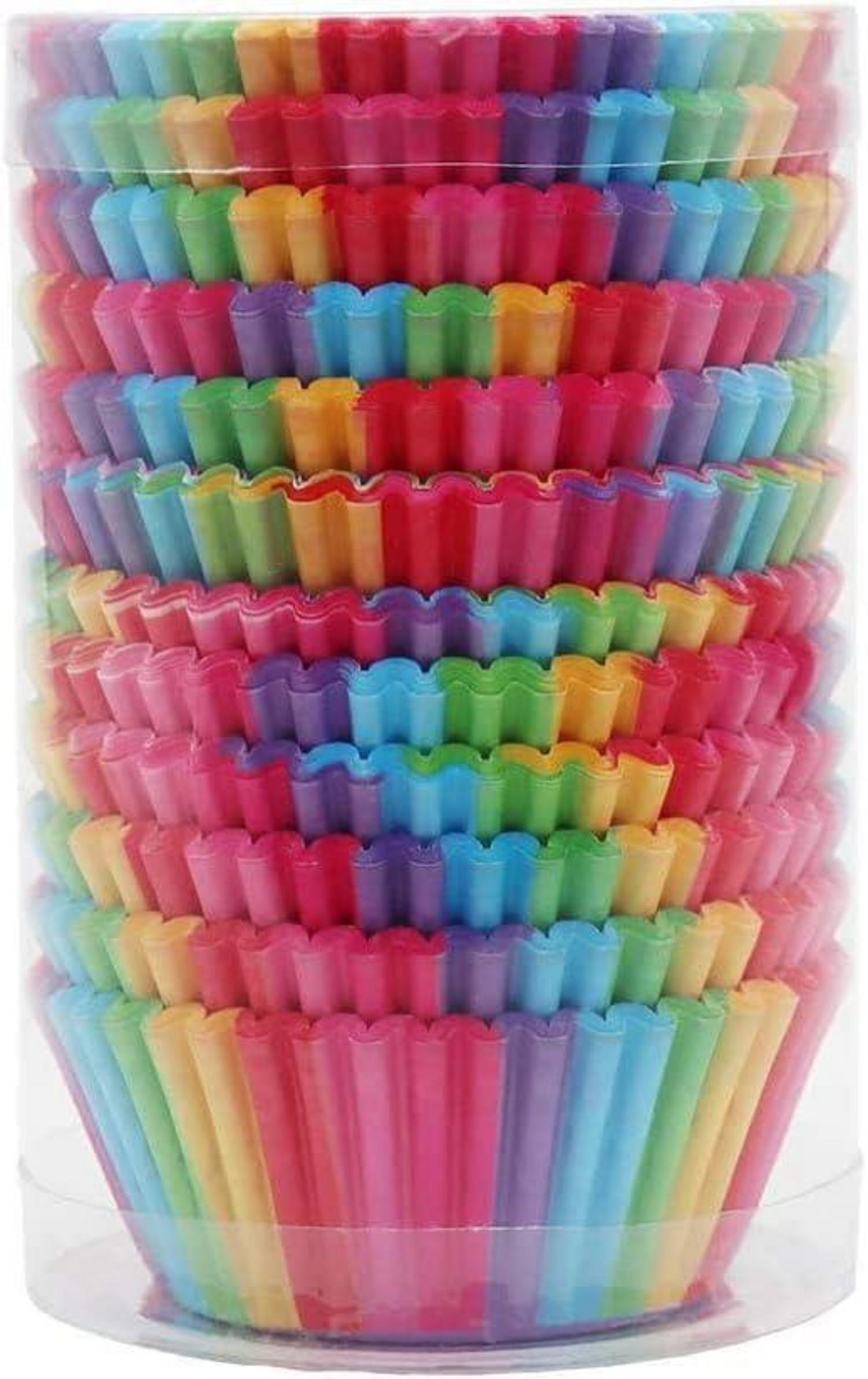 200er Regenbogen Cupcake Papierförmchen Muffin Backformen