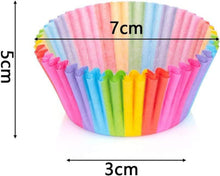 200 Stück Regenbogen Papier Cupcake Wrapper Muffinförmchen