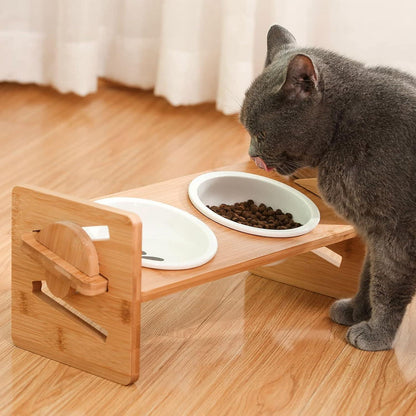 Katzennapf erhöht Keramik Futternapf für Katzen Hunde Set