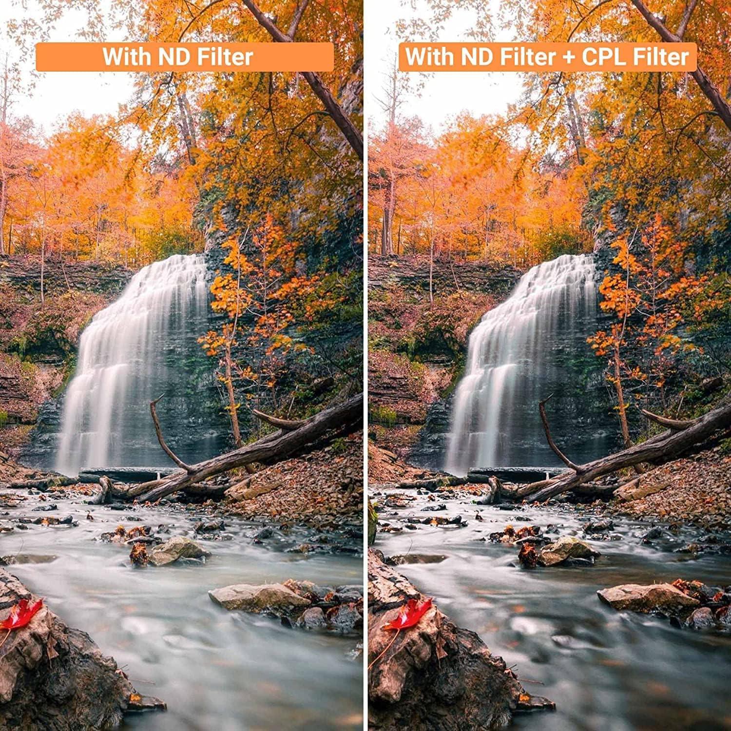 PROfezzion 72mm Variabler ND CPL Filter 2 in 1 für Kameraobjektiv