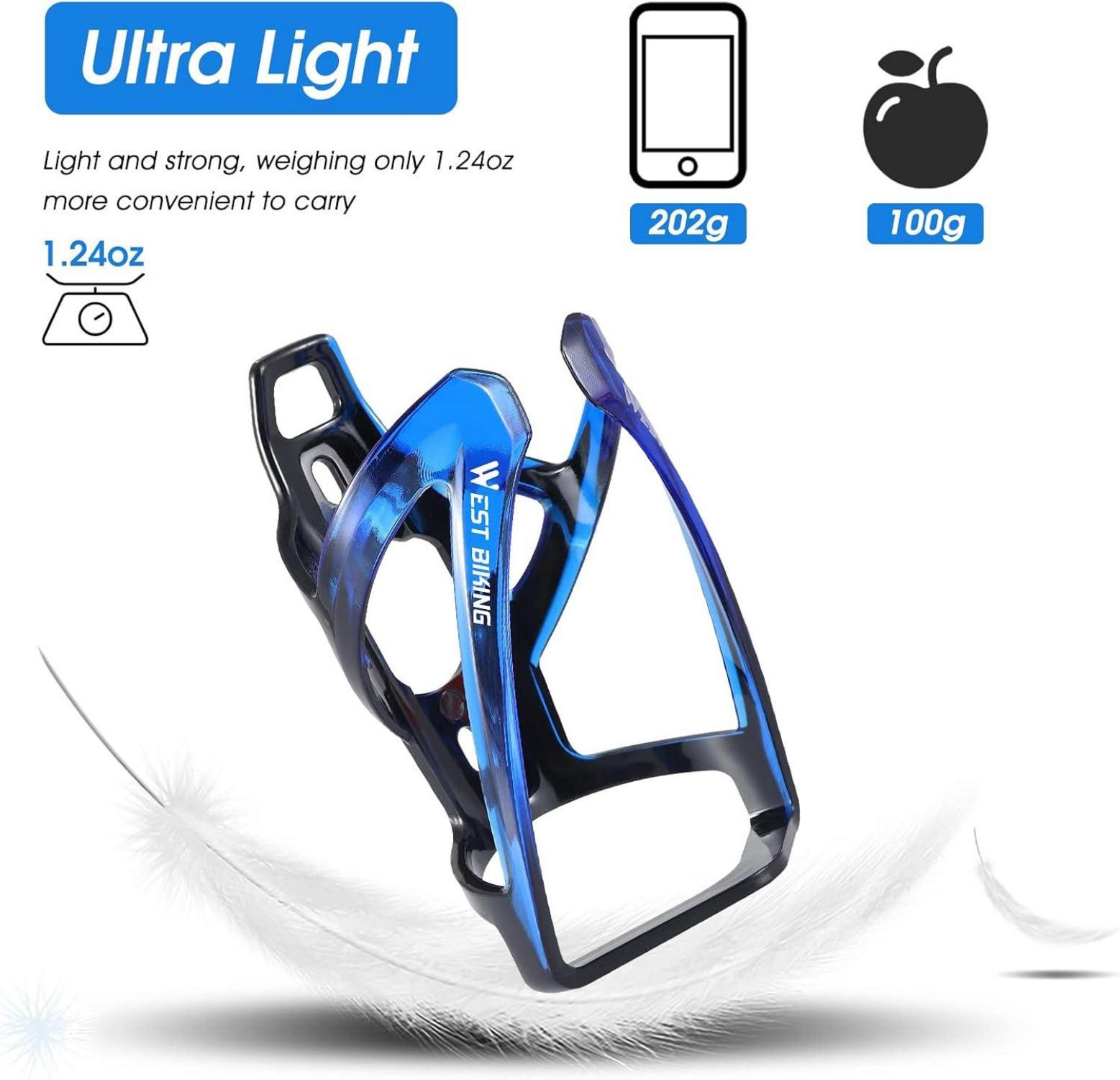 Ultraleichter Fahrrad Flaschenhalter PC für MTB Rennrad Schwarz Blau