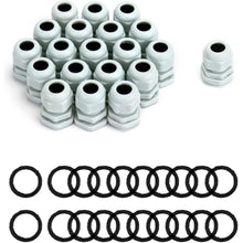 QWORK Kabelverschraubung wasserdicht Kunststoff M20 x 1.5 20