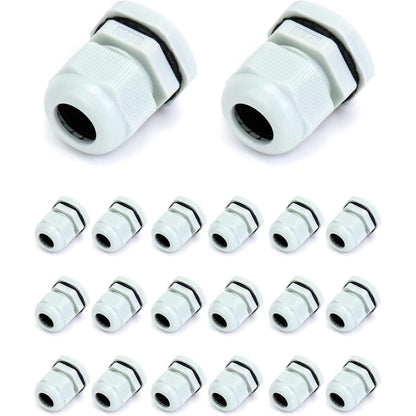 QWORK Kabelverschraubung wasserdicht Kunststoff M20 x 1.5 20