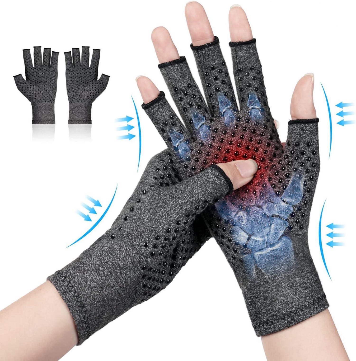 Arthritis Kompressionshandschuhe für Schmerzlinderung Schwarz S