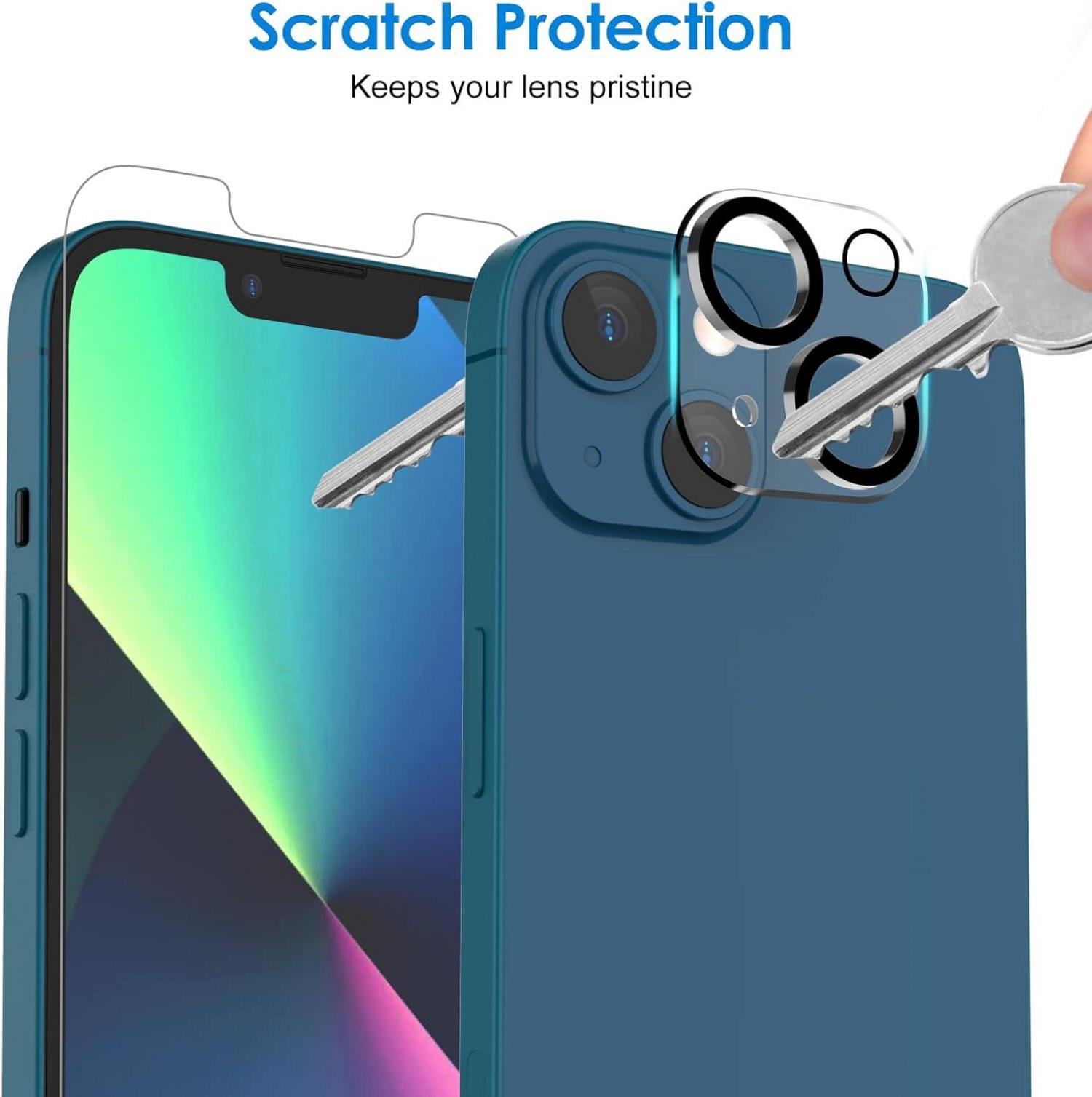 Displayschutzfolie iPhone 13 mini Kamera Schutz 2 Stück Panzerglasfolie