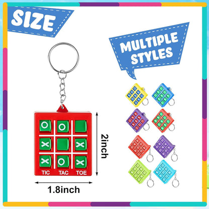 16er Pack Tic Tac Toe Schlüsselanhänger Kunststoff Rucksack