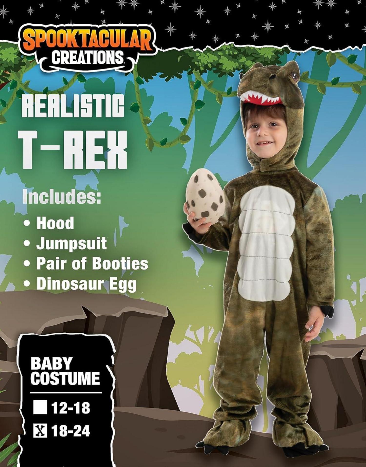 Kinder T-Rex Dinosaurier Kostüm Halloween Party Cosplay 18–24 Monate