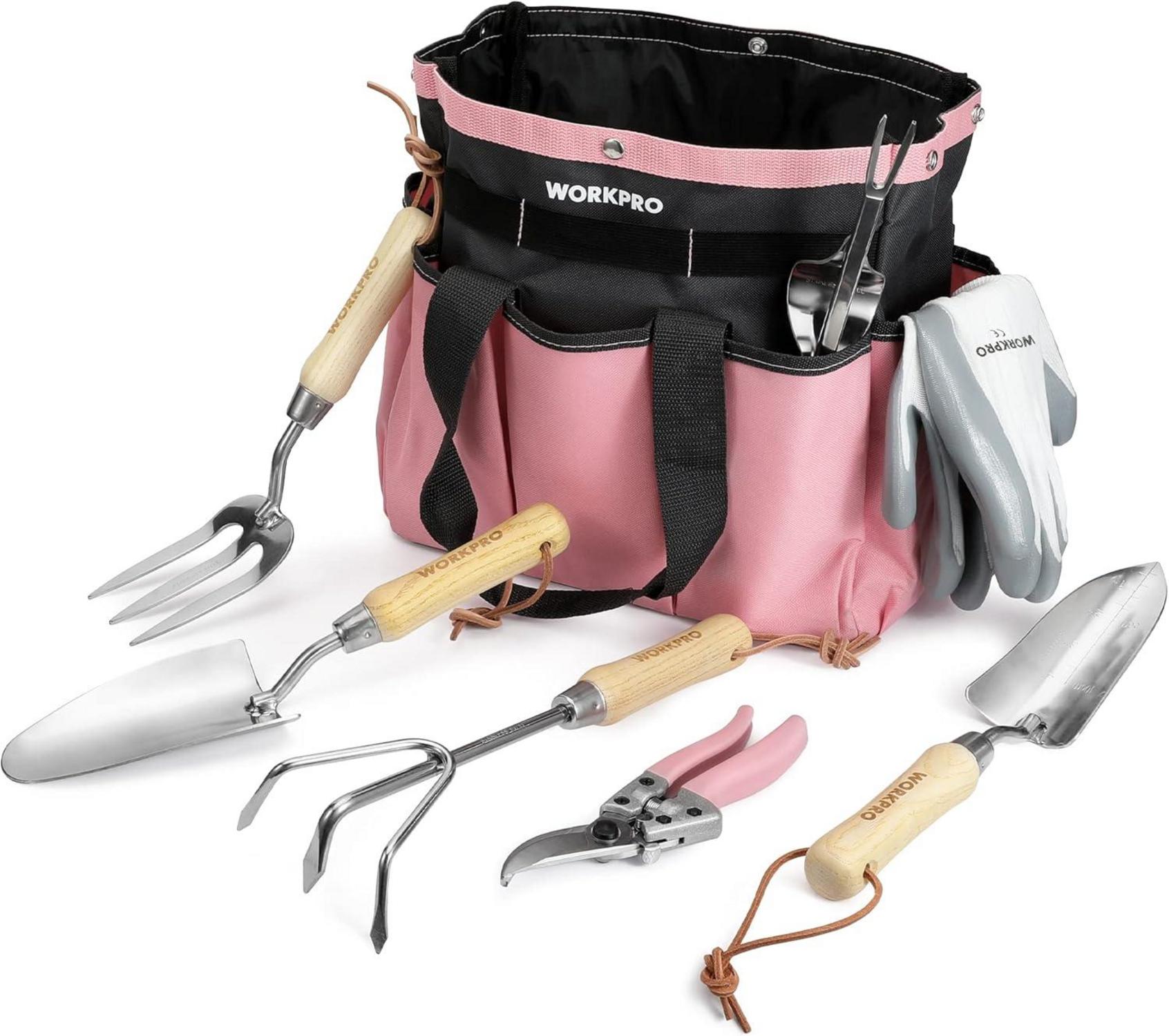 Gartenwerkzeug-Set 8-in-1 mit Aufbewahrungstasche aus Edelstahl